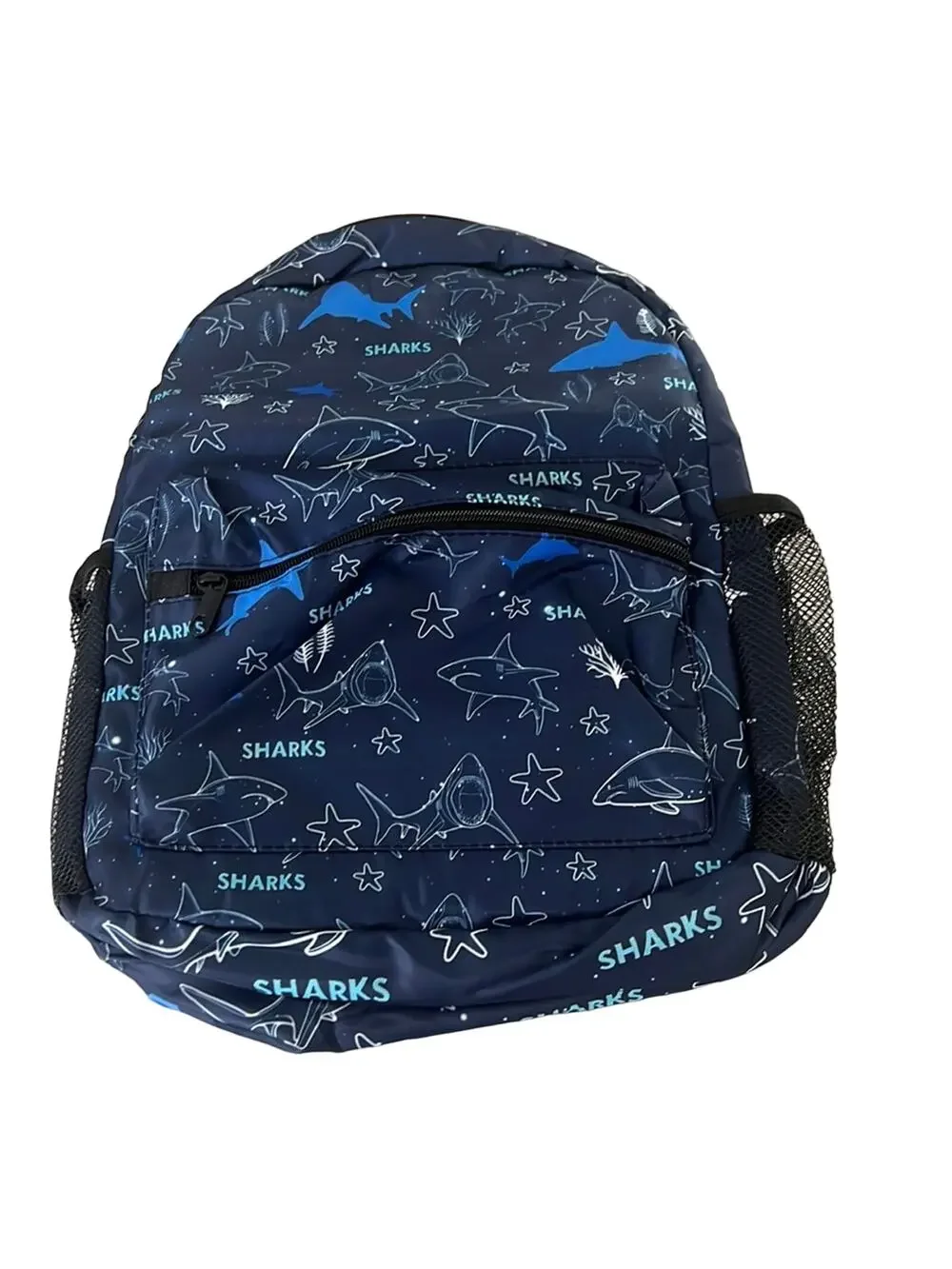 Shark Print Child’s Backpack New without Tags Lightweight Back to School